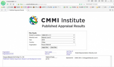 用友网络通过CMMI5级认证 具备全球顶级软件成熟度