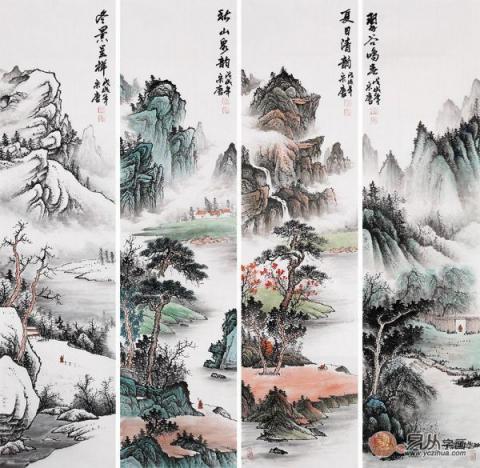 客厅艺术画装饰画？宋唐国画装饰美景旺财好运来！