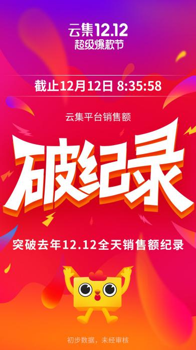 云集再破记录  双十二9小时销售额破2.78亿