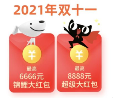 天猫京东2021年双11最全攻略-必中8888元双十一红包怎么抢