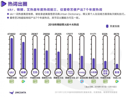 《2018年中国网综观察报告》：热综TOP10爱奇艺独占4席 孵化年度七大热词实现出圈