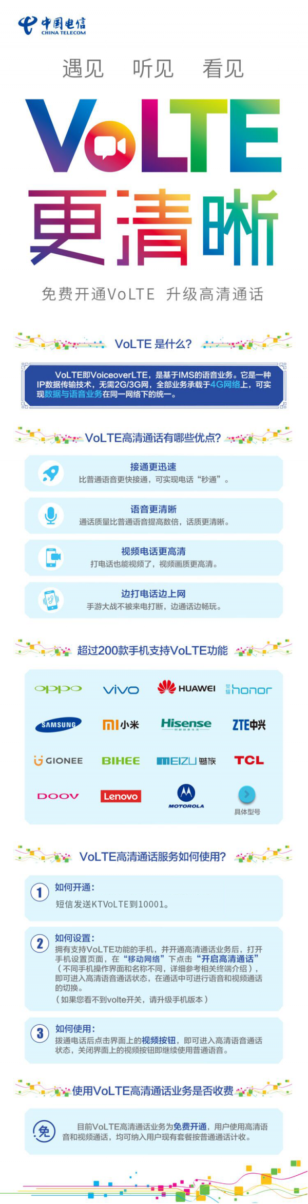中国电信向用户开放VoLTE服务，实现通话游戏不掉线