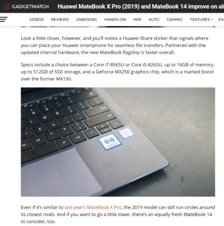 金牌外媒为新款HUAWEI MateBook X Pro疯狂打Call!