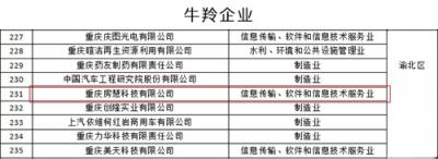 房慧科技获评2018重庆高成长性科技企业