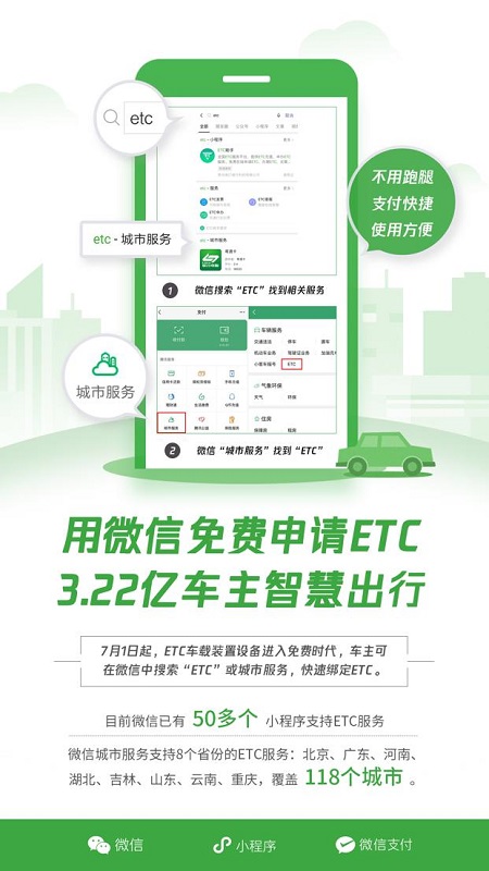 7月1日起，微信即可申办ETC，告别高速排队缴费！