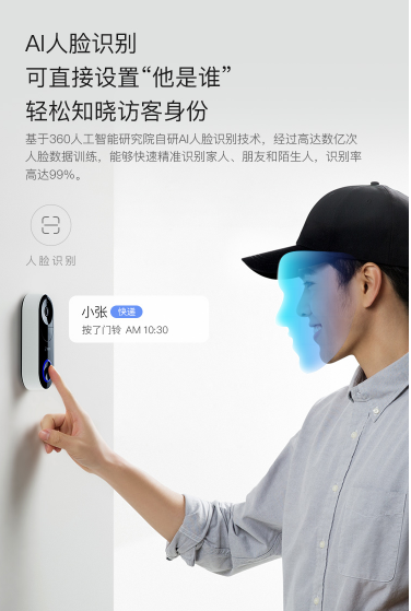 传统猫眼不可靠 守护家门你需要更智能的360可视门铃