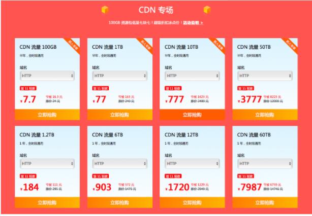 七牛云双11云采购嘉年华，CDN、云存储等资源包低至1折