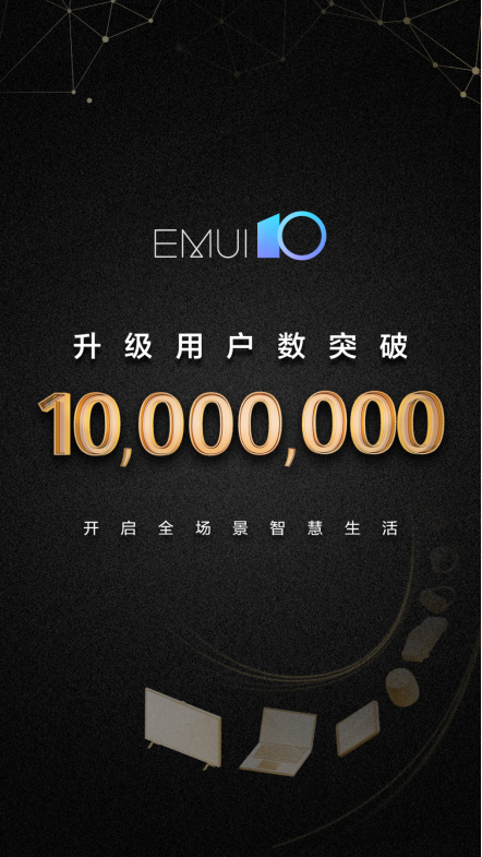 EMUI10升级用户突破千万啦，用户口碑爆棚，使用流畅度提升显著