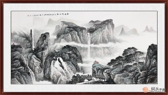 《云漫家山图》-当代画家李国胜绘画作品