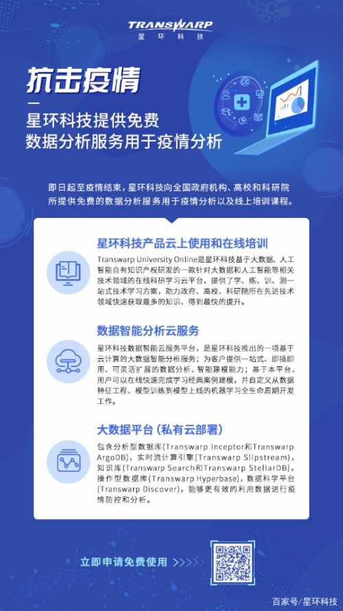 抗击疫情！星环科技免费全面开放数据分析服务用于疫情分析