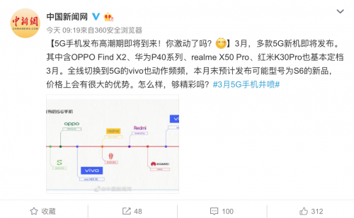 vivo冲击全系5G！vivo S系列新品S6被曝加入5G行列