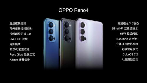 高颜值+大电池，5G视频手机OPPO Reno4系列惊喜亮相