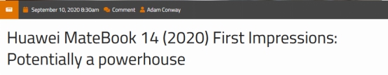 外媒评华为MateBook 14锐龙版：性能强大，智慧办公体验令人惊喜