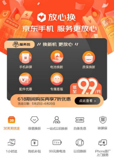 京东618手机预售战报：使用以旧换新服务用户数同比增长近200%