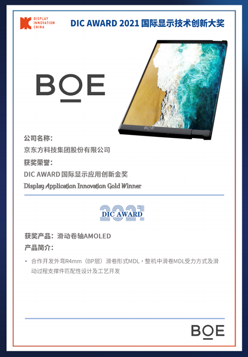 DIC 2021 显示技术及应用创新展在沪启幕！DIC AWARD奖项揭晓，这些显示企业摘得桂冠！