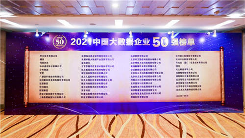 2021大数据企业50强榜单出炉（内附榜单）