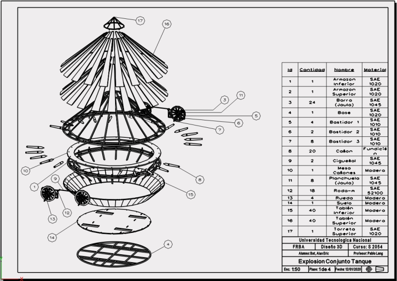 现代与历史的碰撞：阿根廷学生应用中望3D，技术重现达·芬奇“飞碟”坦克原型