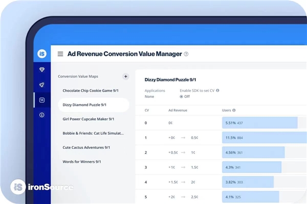 ironSource 全新 iOS 用户增长工具上线