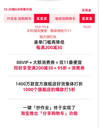 双十一攻略必看 天猫双十一红包抢8888元 淘宝京东双十一活动详情日历