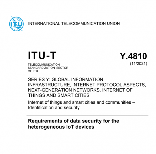 腾讯云主导国际电信联盟ITU-T物联网数据安全标准正式发布