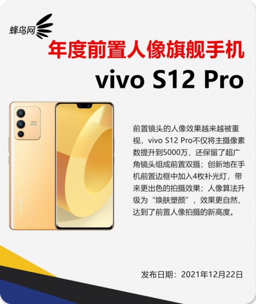 “年度前置人像旗舰” vivo S12 Pro影像实力再获肯定