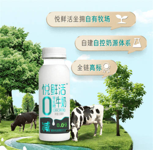 健康加分就选悦鲜活0乳糖牛奶，全新上市等你来尝