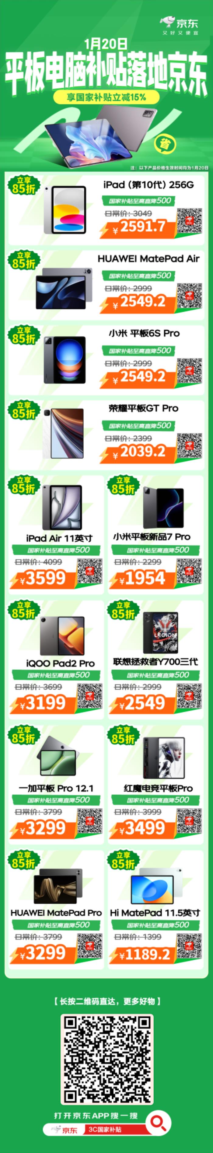 来京东购iPad也能享国补 iPad（第10代）到手价只要2591元