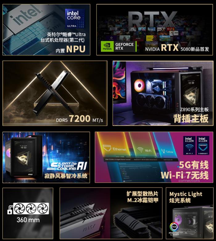 微星MEG VISION X AI幻影主機震撼上市：RTX 5080 AI交互革新體驗