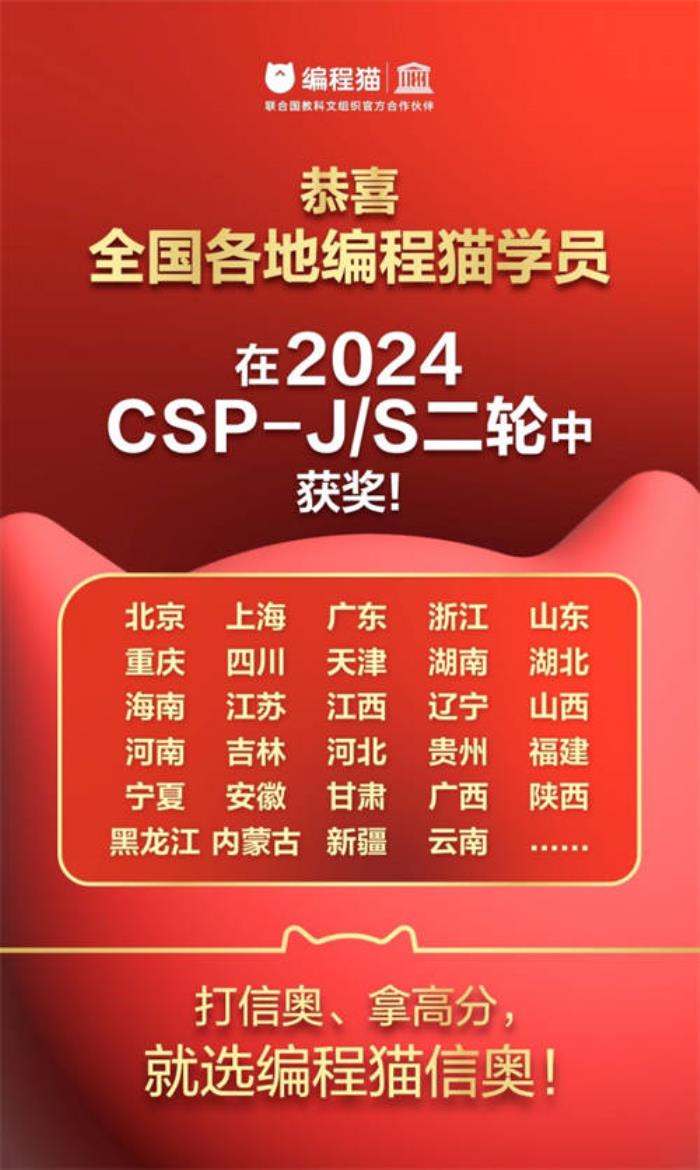 编程猫：2024白名单赛事战绩斐然，领跑科技特长生培养