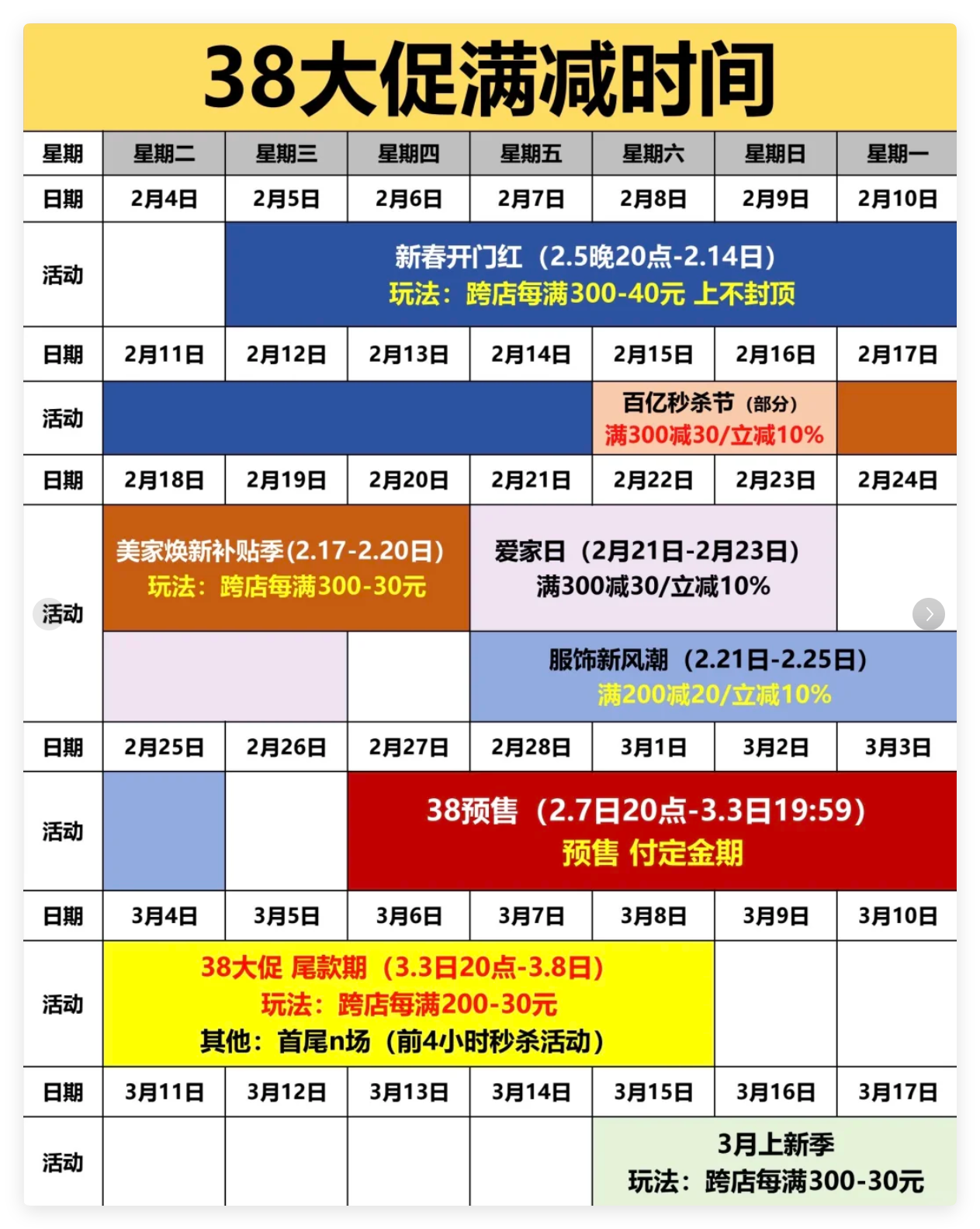 京东三八节活动什么时候开始，2025淘宝京东38节活动时间表